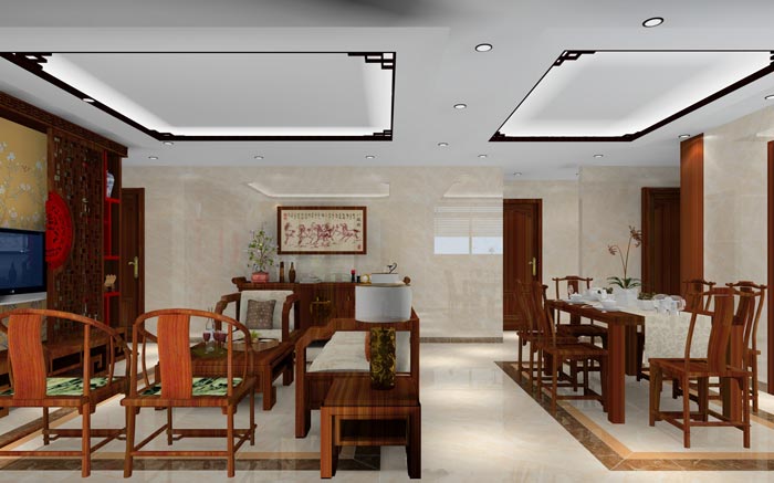 今年会jnh家装：拉萨龙湖春江名城120㎡的中式风格装建鉴赏