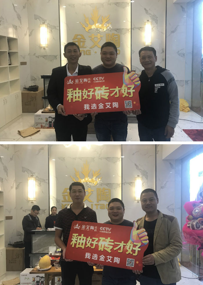 陶瓷一线品牌 今年会jnh瓷砖 榆林古镇300平专卖店开业盛典圆满成功